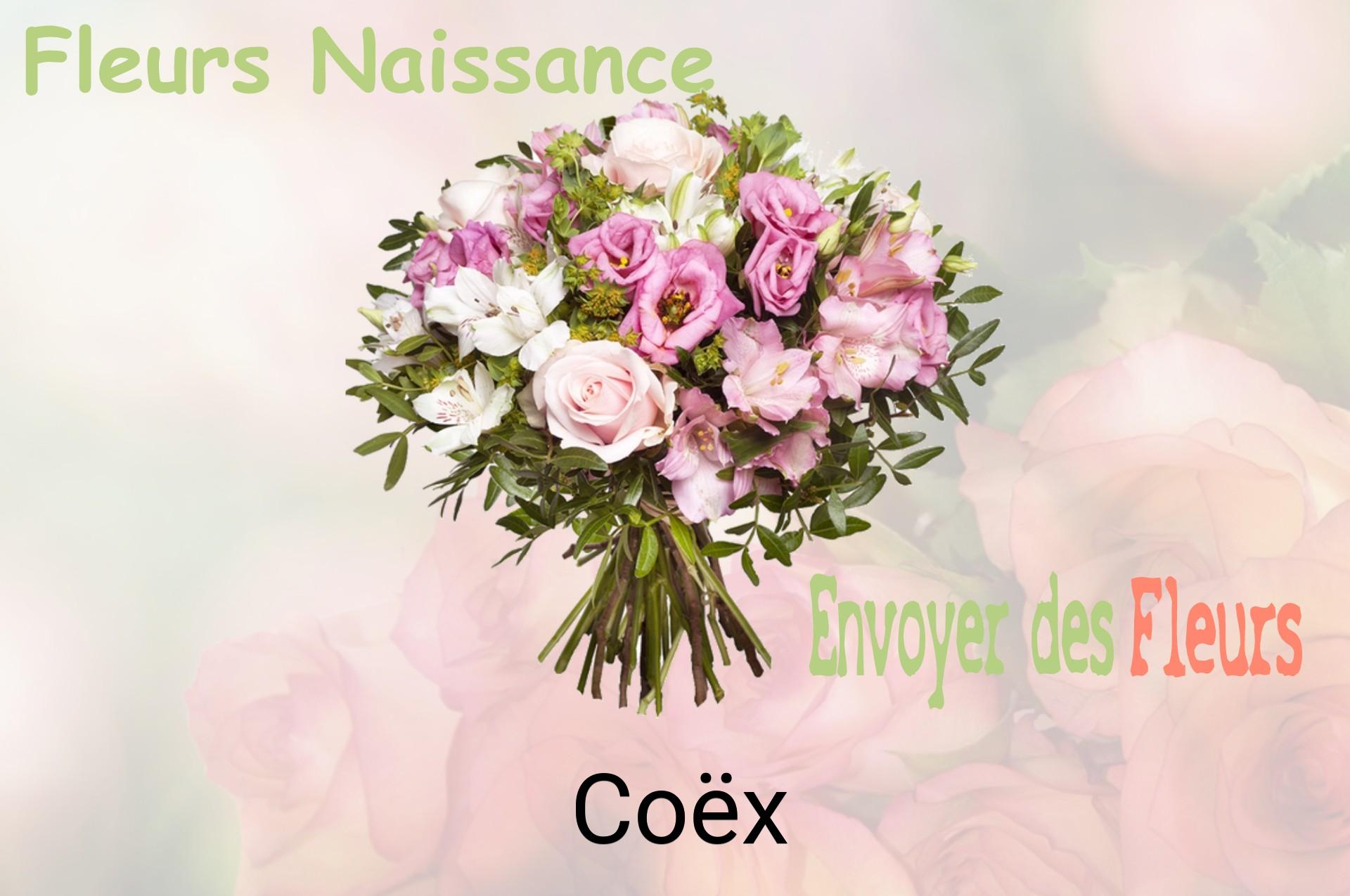Bouquet de fleurs de naissance livré à Coëx